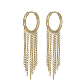 Oorringen statement chains goud