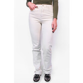 Jeans straight leg extra long beige | Mirthe