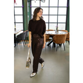 Broek pailletten bruin | Florine