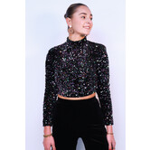 Top pailletten multi | Rosie