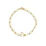 Armband chain big heart goud