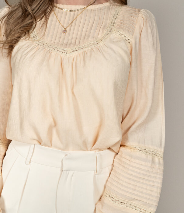 La Rebelle Blouse beige | Feline