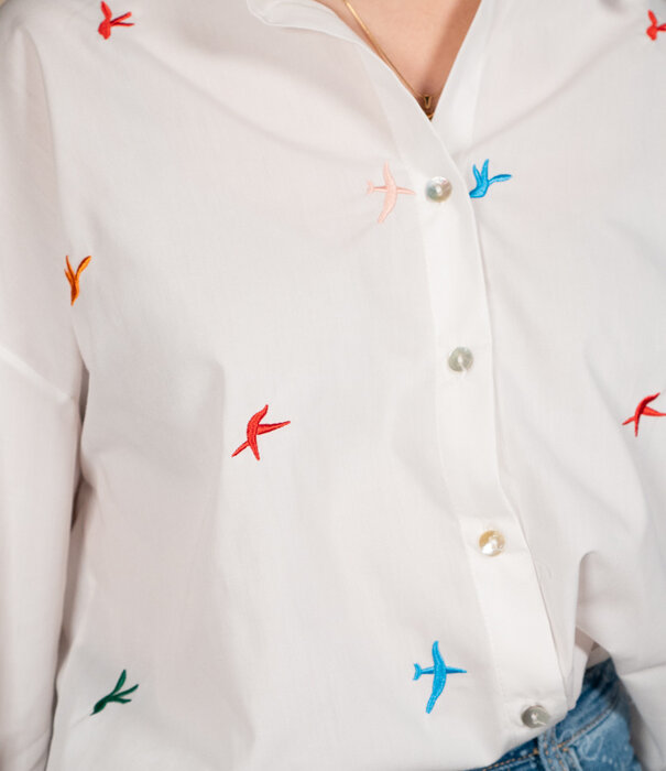 La Rebelle Blouse wit | Birds