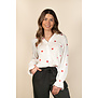 Blouse wit/rood | Fee