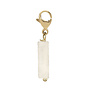 Charm cube witte milky kwarts goud