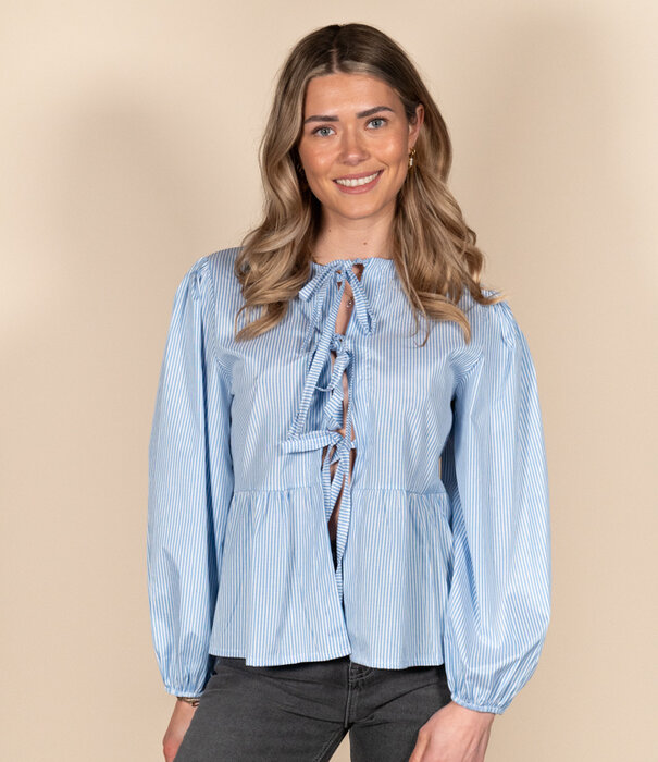 La Rebelle Top blauw | Laura