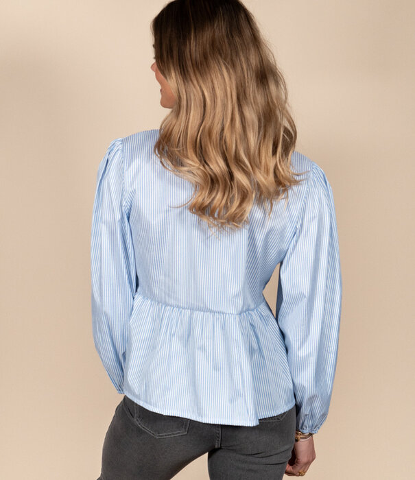 La Rebelle Top blauw | Laura