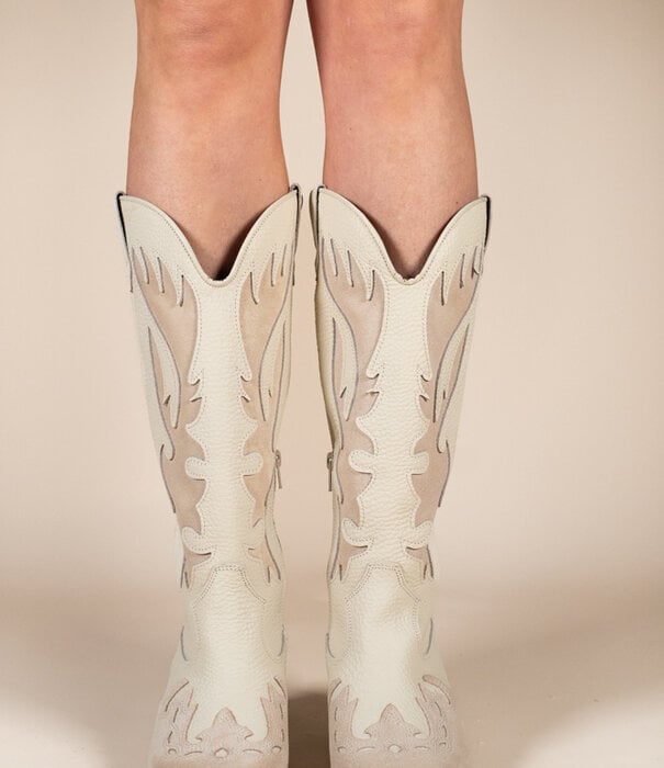 DWRS DWRS Regina westernboots - off white/beige