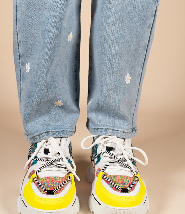DWRS DWRS JUPITER tweed - Sneakers | Pink / Yellow