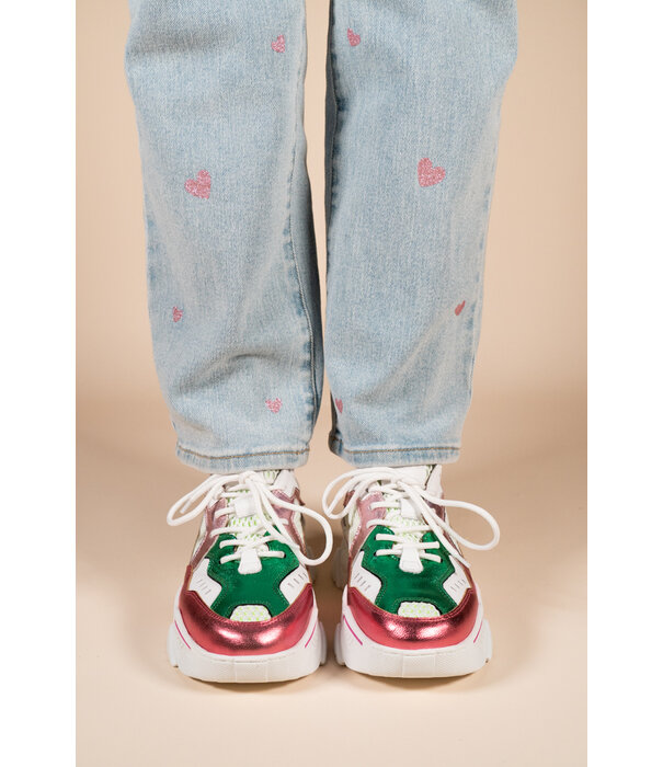 DWRS PLUTO mesh - Sneakers | White / Pink / Green