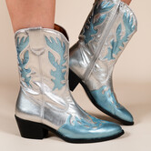 DWRS BELLA metallic - westernboots | Silver / Blue