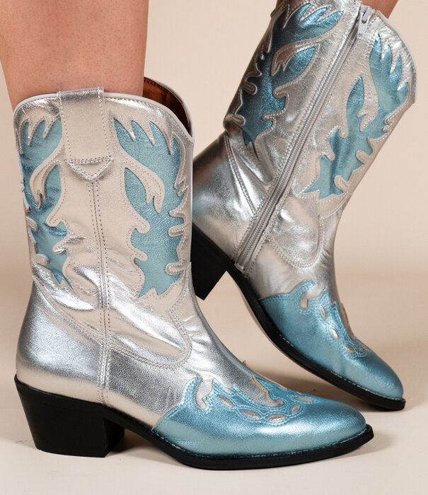 DWRS DWRS BELLA metallic - westernboots | Silver / Blue