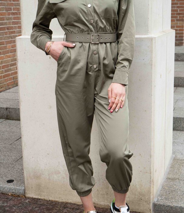 La Rebelle Jumpsuit donkergroen | Minke