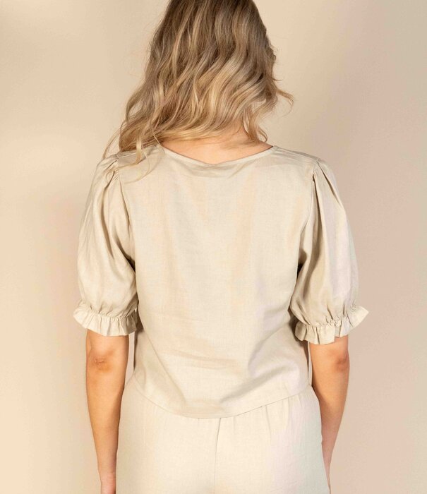 La Rebelle Top linnen beige | Silke