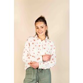 Blouse wit/rood | Noortje