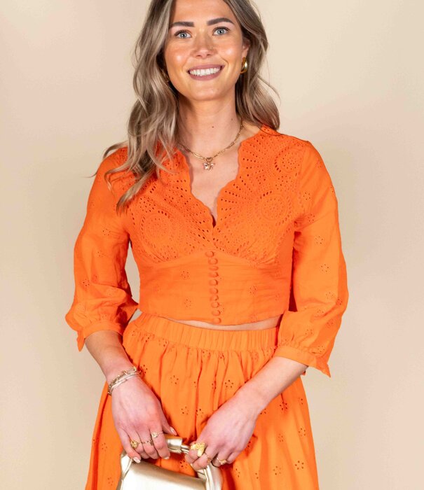 La Rebelle Top oranje | Alexia