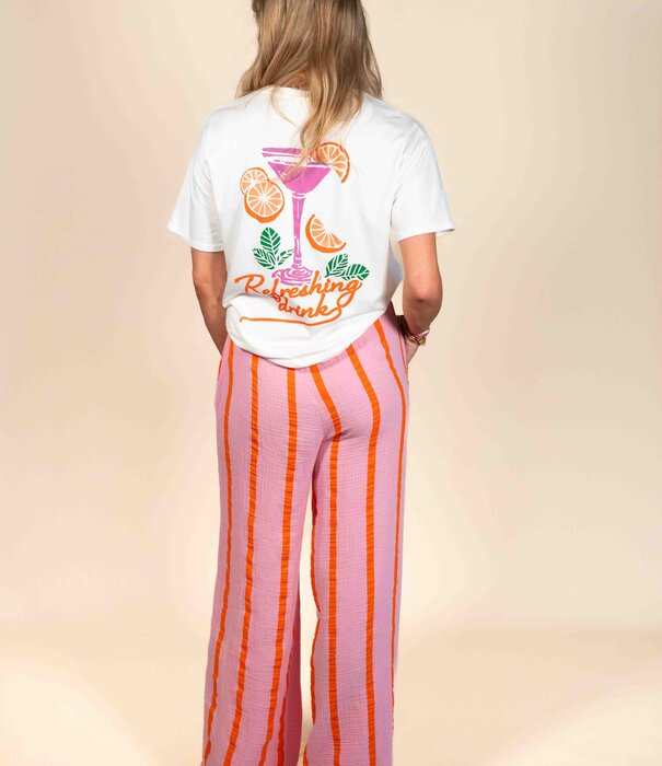 La Rebelle Broek roze/oranje | Evy