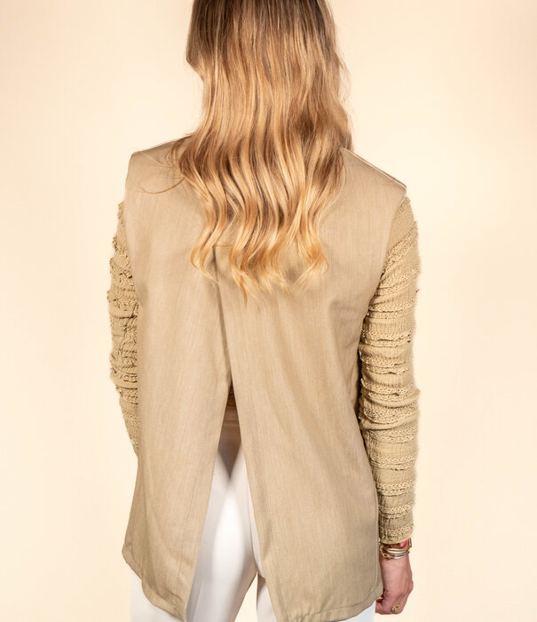 La Rebelle Gilet taupe | Julie