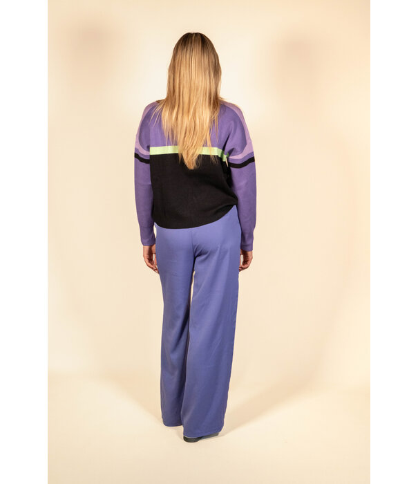 Fluresk Fluresk Devon trui | cool purple/black