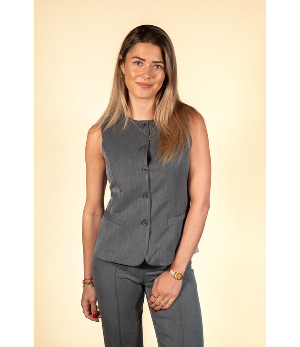 La Rebelle Gilet grijs | Eva