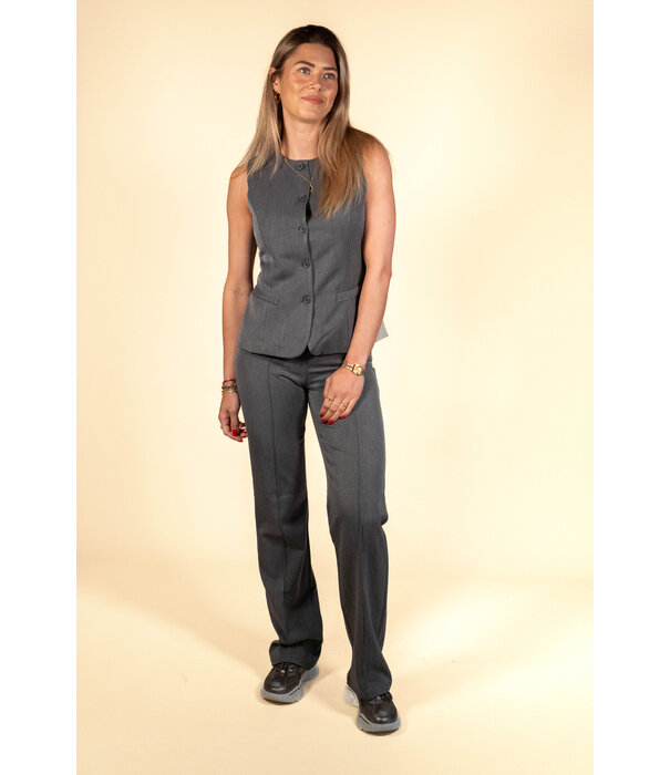 La Rebelle Gilet grijs | Eva