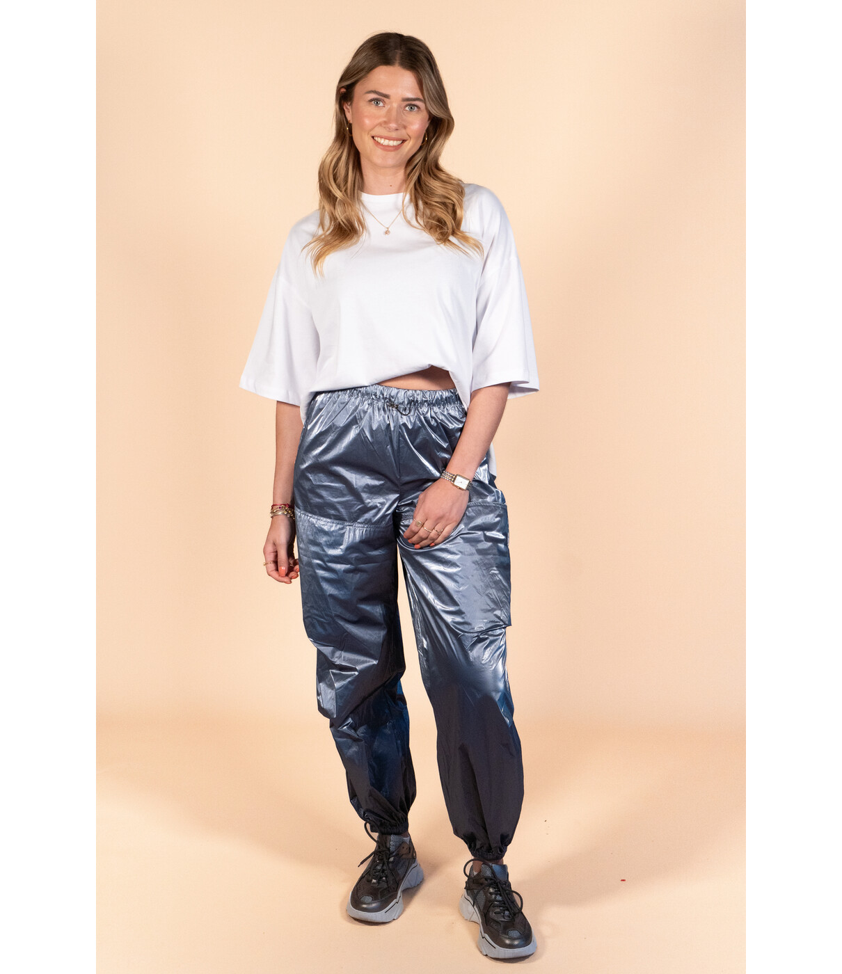Studio Amaya Studio Amaya Kiki pants | metallic blue
