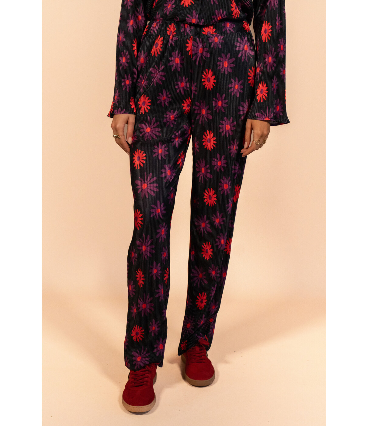 Fluresk Fluresk Melanie pants | black/grape purple