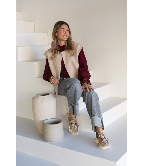La Rebelle Blouse bordeaux rood | Jet