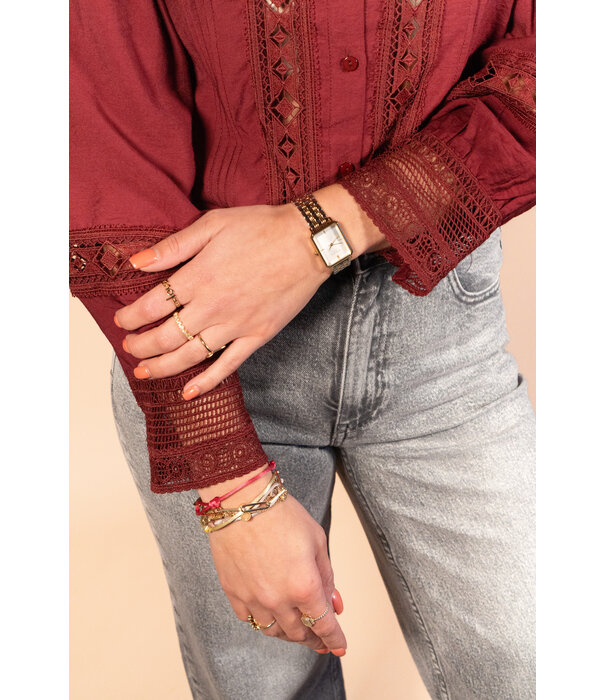 La Rebelle Blouse bordeaux rood | Jet