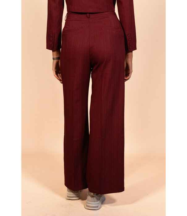 La Rebelle Pantalon bordeaux rood | Joy