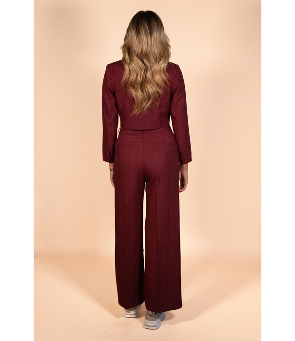 La Rebelle Pantalon bordeaux rood | Joy