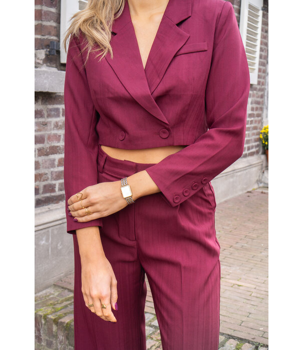 La Rebelle Pantalon bordeaux rood | Joy