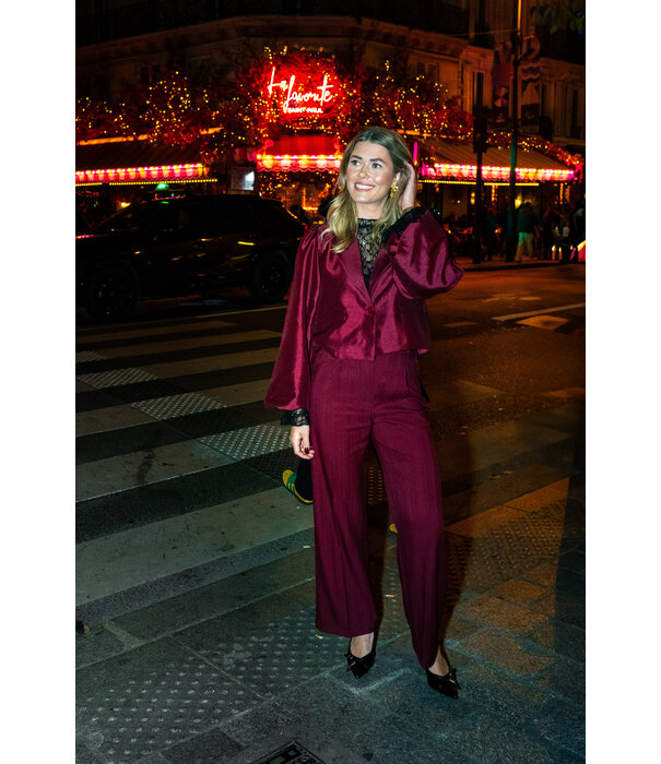La Rebelle Pantalon bordeaux rood | Joy