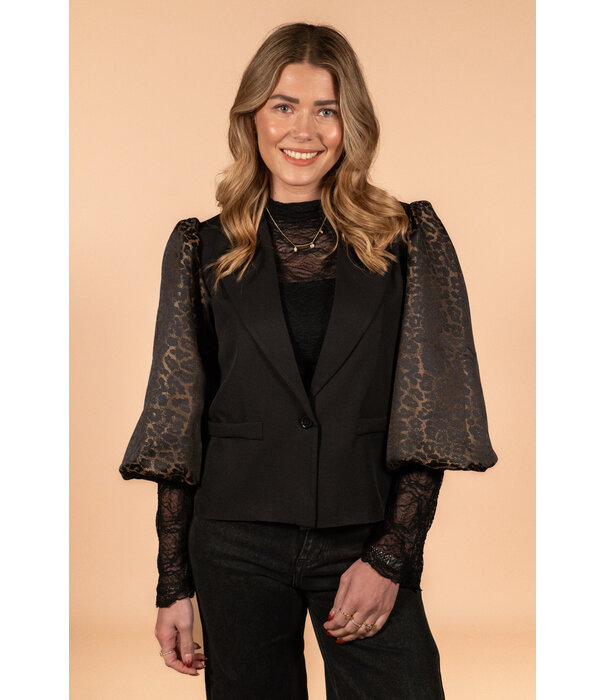 La Rebelle Blazer leopard | Janice