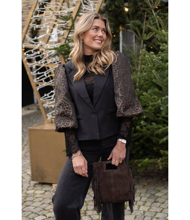 La Rebelle Blazer leopard | Janice