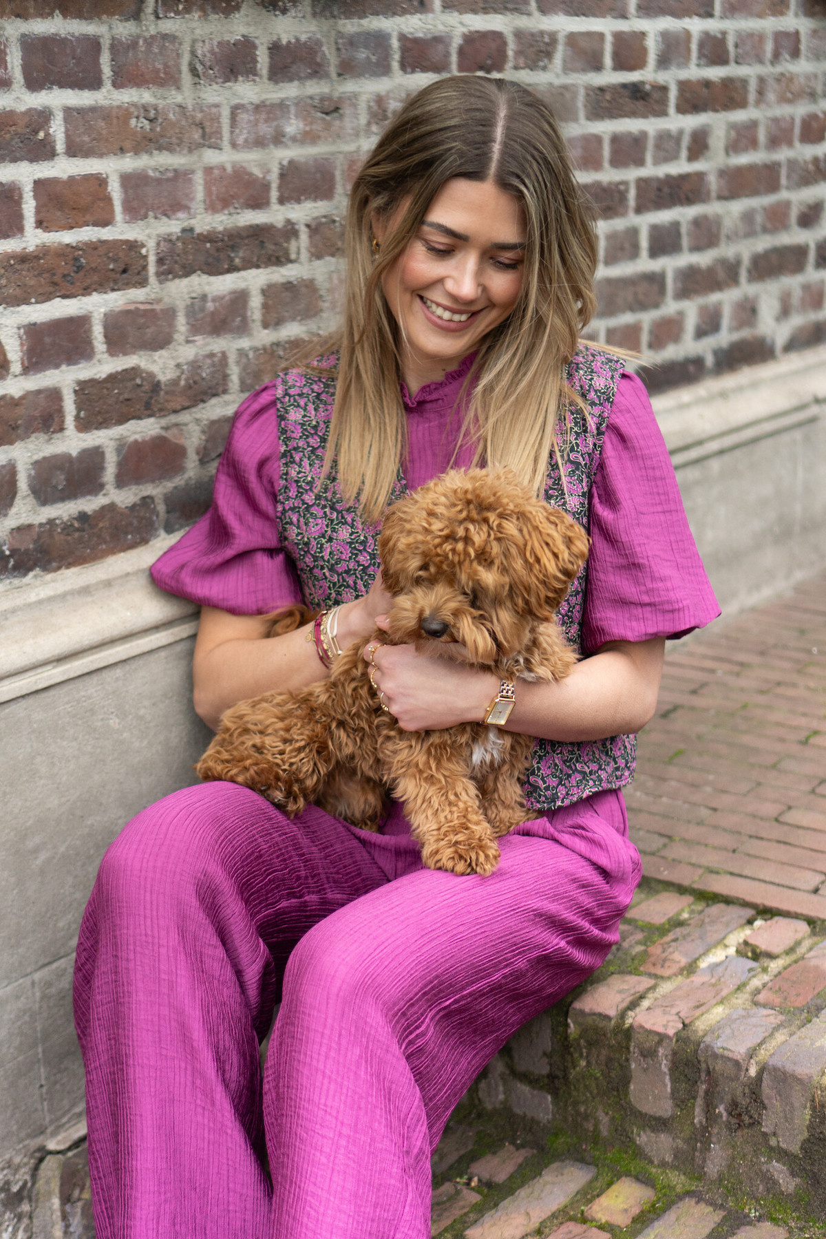 Fuchsia outfit van Fluresk