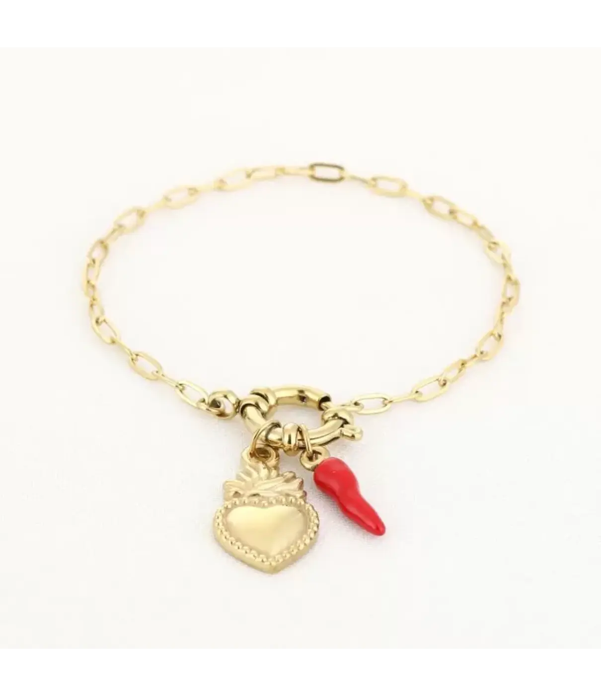 Armband bedels peper | goud