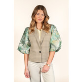 Blazer taupe/groen | Vera