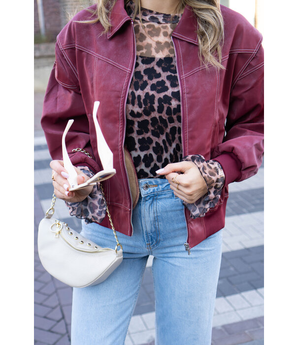 La Rebelle Top mesh | Leopard