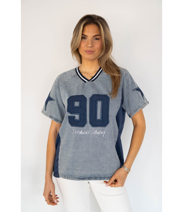 La Rebelle T-shirt baseball | Denim