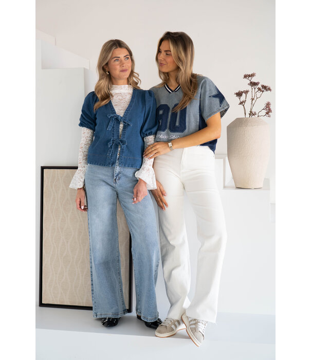 La Rebelle T-shirt baseball | Denim