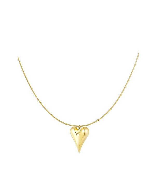 La Rebelle Ketting goud | Lang hart