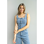 Fluresk Elissa top | denim light blue