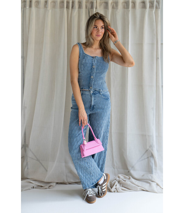 Fluresk Fluresk Elissa top | denim light blue