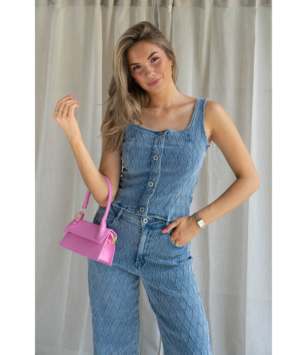Fluresk Fluresk Elissa top | denim light blue