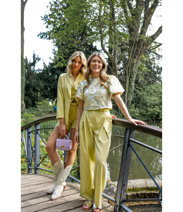 La Rebelle Top groen/geel | Silke