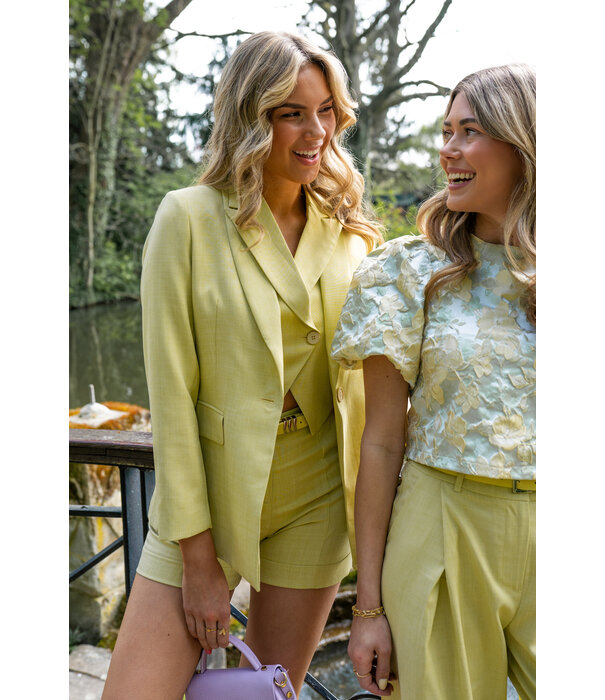 La Rebelle Top groen/geel | Silke