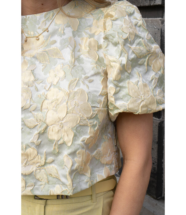 La Rebelle Top groen/geel | Silke