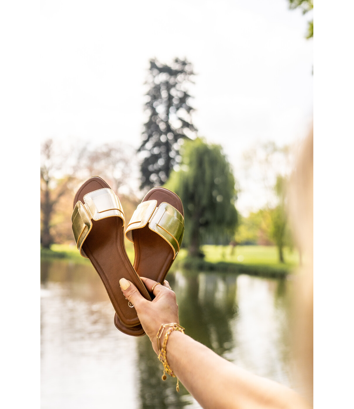 Slippers goud | Kylie