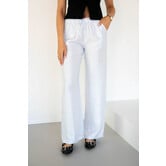 Broek satijn lichtblauw | Zoey